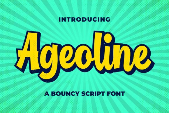 Ageoline: A Bold Retro Handwritten Font for Standout Branding