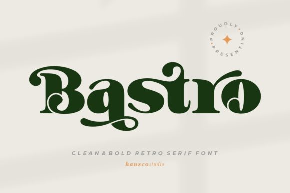 Bastro: A Bold Retro Serif Font for Campaign Headlines