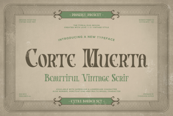 Corte Muerta: A Distinctive Serif Font for Memorable Branding