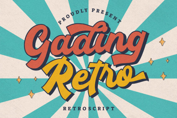 Gading Retro: A Bold Handwritten Font for Small Business Branding