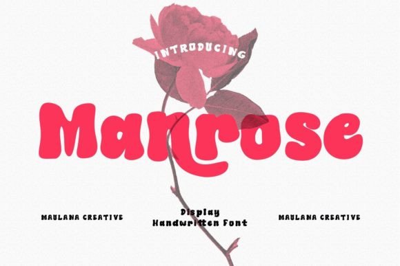 Manrose: A Retro Handwritten Display Font That Feels Like Summer Vibes