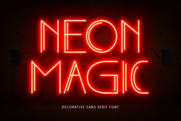 Neon Magic: A Retro Sans Serif Font That Cuts Through the Feed