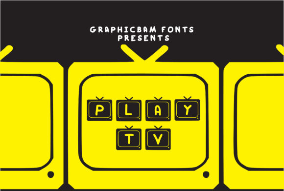 Play TV: A Retro Decorative Font That Pops in Campaign Visuals